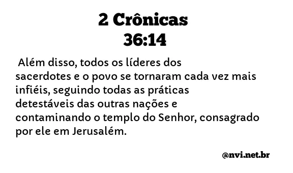 2 CRÔNICAS 36:14 NVI NOVA VERSÃO INTERNACIONAL