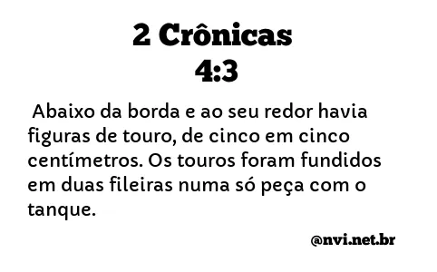 2 CRÔNICAS 4:3 NVI NOVA VERSÃO INTERNACIONAL