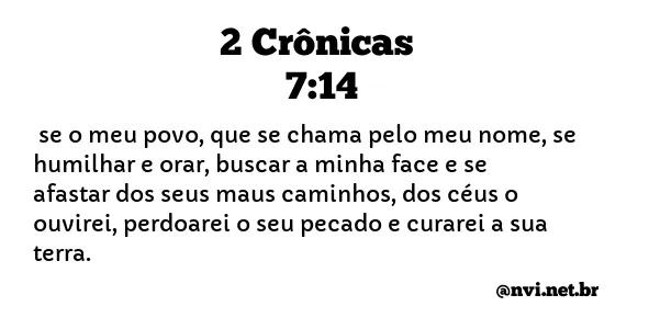 2 CRÔNICAS 7:14 NVI NOVA VERSÃO INTERNACIONAL