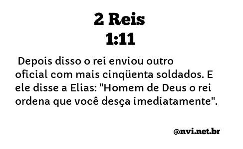 2 REIS 1:11 NVI NOVA VERSÃO INTERNACIONAL