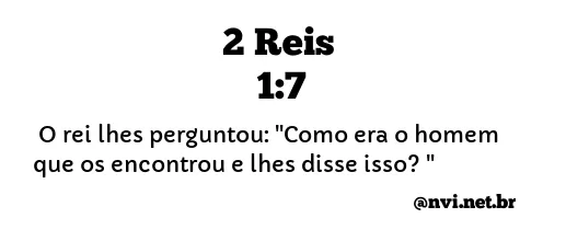 2 REIS 1:7 NVI NOVA VERSÃO INTERNACIONAL