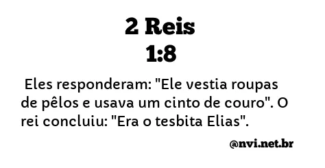 2 REIS 1:8 NVI NOVA VERSÃO INTERNACIONAL