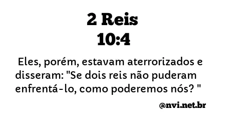 2 REIS 10:4 NVI NOVA VERSÃO INTERNACIONAL