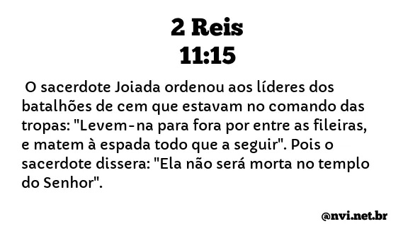 2 REIS 11:15 NVI NOVA VERSÃO INTERNACIONAL