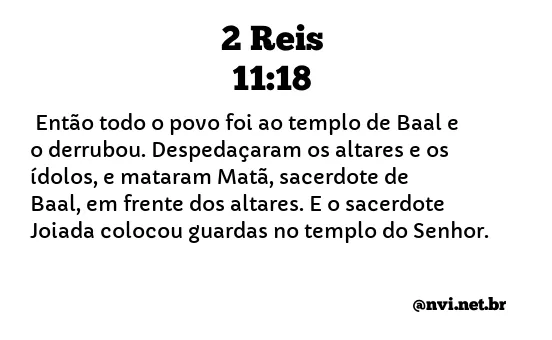 2 REIS 11:18 NVI NOVA VERSÃO INTERNACIONAL