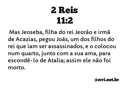 2 REIS 11:2 NVI NOVA VERSÃO INTERNACIONAL