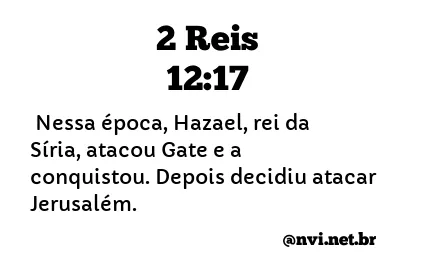 2 REIS 12:17 NVI NOVA VERSÃO INTERNACIONAL