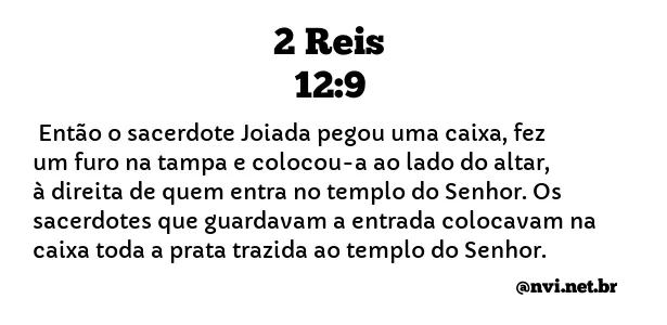 2 REIS 12:9 NVI NOVA VERSÃO INTERNACIONAL