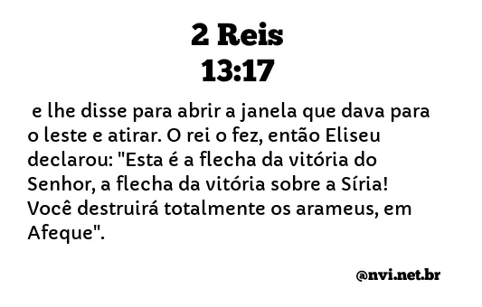 2 REIS 13:17 NVI NOVA VERSÃO INTERNACIONAL