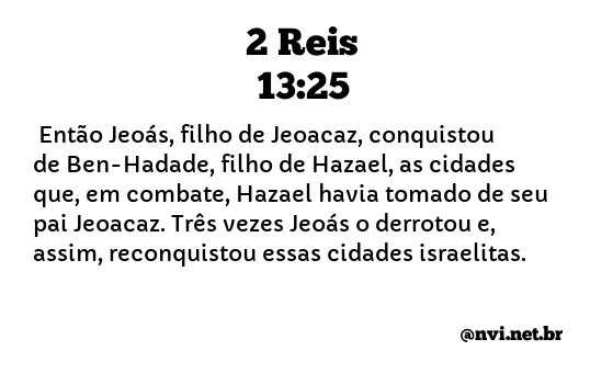 2 REIS 13:25 NVI NOVA VERSÃO INTERNACIONAL