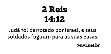 2 REIS 14:12 NVI NOVA VERSÃO INTERNACIONAL