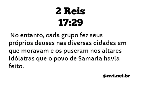 2 REIS 17:29 NVI NOVA VERSÃO INTERNACIONAL