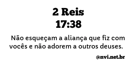 2 REIS 17:38 NVI NOVA VERSÃO INTERNACIONAL