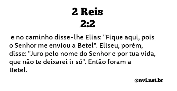 2 REIS 2:2 NVI NOVA VERSÃO INTERNACIONAL