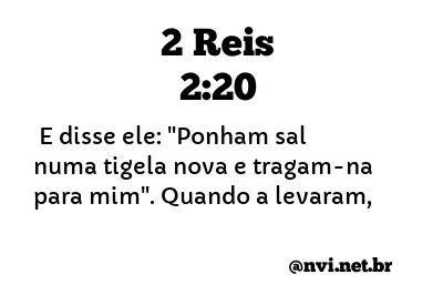 2 REIS 2:20 NVI NOVA VERSÃO INTERNACIONAL