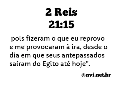 2 REIS 21:15 NVI NOVA VERSÃO INTERNACIONAL