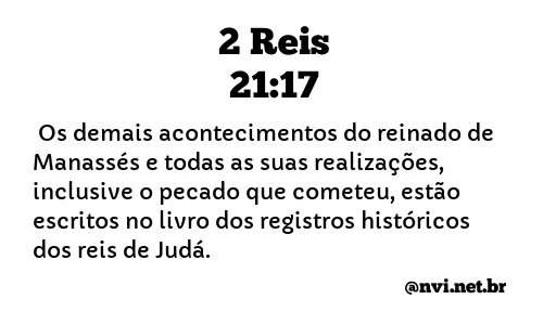2 REIS 21:17 NVI NOVA VERSÃO INTERNACIONAL