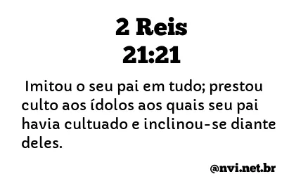 2 REIS 21:21 NVI NOVA VERSÃO INTERNACIONAL