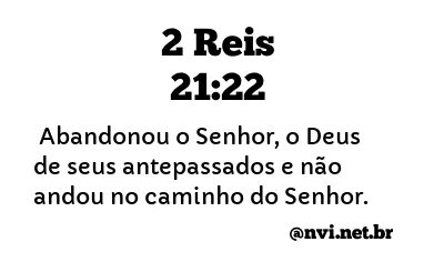 2 REIS 21:22 NVI NOVA VERSÃO INTERNACIONAL