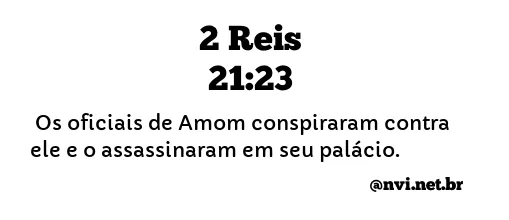 2 REIS 21:23 NVI NOVA VERSÃO INTERNACIONAL