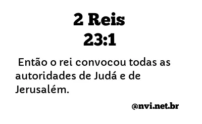 2 REIS 23:1 NVI NOVA VERSÃO INTERNACIONAL