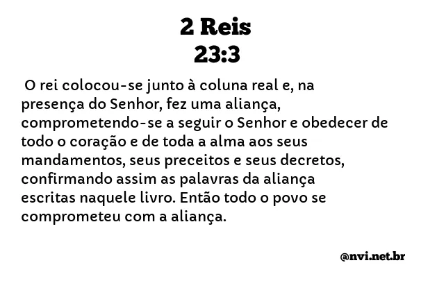 2 REIS 23:3 NVI NOVA VERSÃO INTERNACIONAL