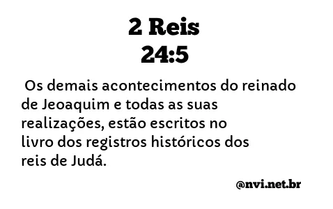 2 REIS 24:5 NVI NOVA VERSÃO INTERNACIONAL