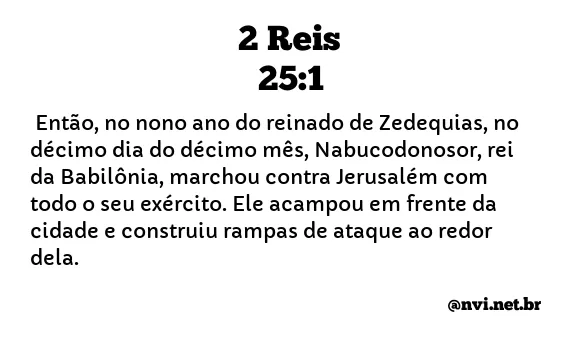 2 REIS 25:1 NVI NOVA VERSÃO INTERNACIONAL
