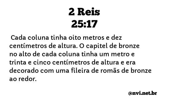 2 REIS 25:17 NVI NOVA VERSÃO INTERNACIONAL