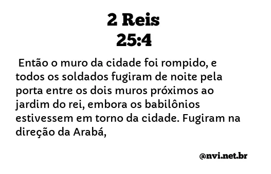 2 REIS 25:4 NVI NOVA VERSÃO INTERNACIONAL