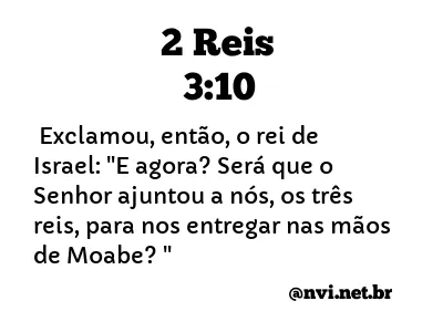 2 REIS 3:10 NVI NOVA VERSÃO INTERNACIONAL