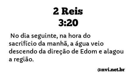 2 REIS 3:20 NVI NOVA VERSÃO INTERNACIONAL