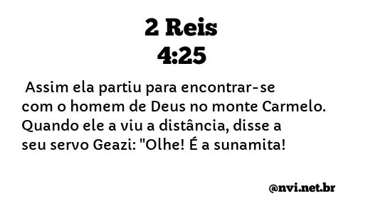 2 REIS 4:25 NVI NOVA VERSÃO INTERNACIONAL