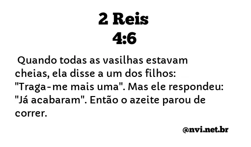 2 REIS 4:6 NVI NOVA VERSÃO INTERNACIONAL