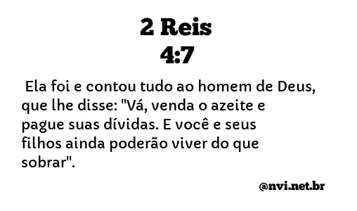 2 REIS 4:7 NVI NOVA VERSÃO INTERNACIONAL