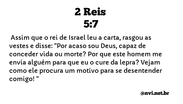 2 REIS 5:7 NVI NOVA VERSÃO INTERNACIONAL