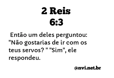 2 REIS 6:3 NVI NOVA VERSÃO INTERNACIONAL