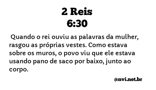 2 REIS 6:30 NVI NOVA VERSÃO INTERNACIONAL