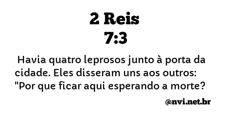 2 REIS 7:3 NVI NOVA VERSÃO INTERNACIONAL