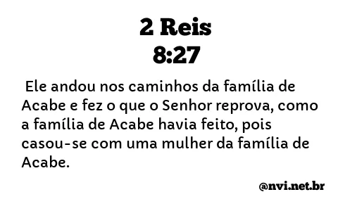 2 REIS 8:27 NVI NOVA VERSÃO INTERNACIONAL