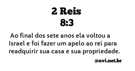 2 REIS 8:3 NVI NOVA VERSÃO INTERNACIONAL