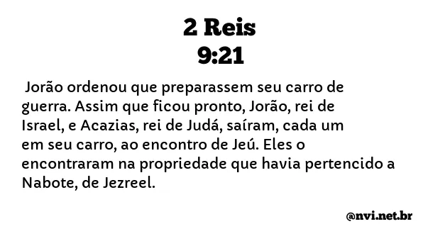 2 REIS 9:21 NVI NOVA VERSÃO INTERNACIONAL