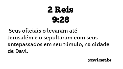 2 REIS 9:28 NVI NOVA VERSÃO INTERNACIONAL