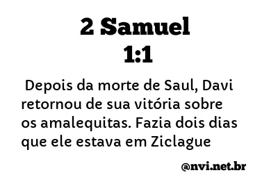 2 SAMUEL 1:1 NVI NOVA VERSÃO INTERNACIONAL