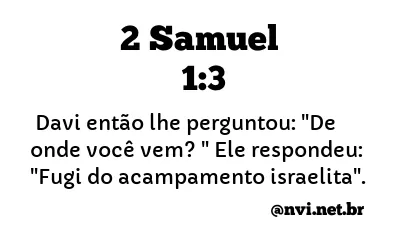 2 SAMUEL 1:3 NVI NOVA VERSÃO INTERNACIONAL