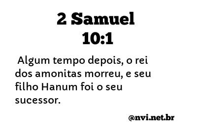 2 SAMUEL 10:1 NVI NOVA VERSÃO INTERNACIONAL