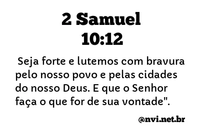 2 SAMUEL 10:12 NVI NOVA VERSÃO INTERNACIONAL