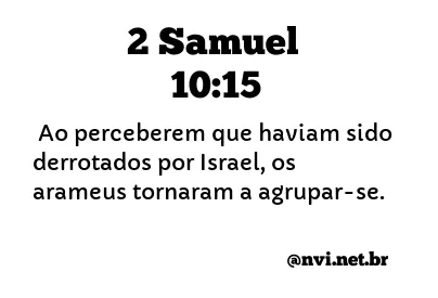 2 SAMUEL 10:15 NVI NOVA VERSÃO INTERNACIONAL
