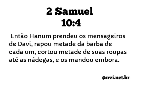 2 SAMUEL 10:4 NVI NOVA VERSÃO INTERNACIONAL