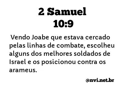 2 SAMUEL 10:9 NVI NOVA VERSÃO INTERNACIONAL